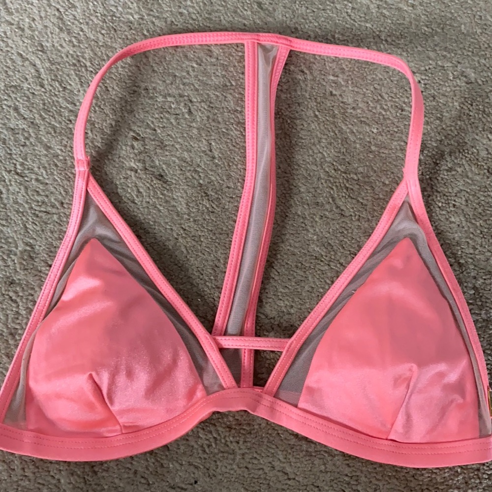 NEW Peach Victoria’s Secret PINK Bikini Top Small